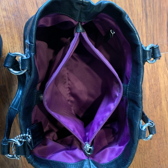 Spacious Black Coach Purse - Picture 2 of 8